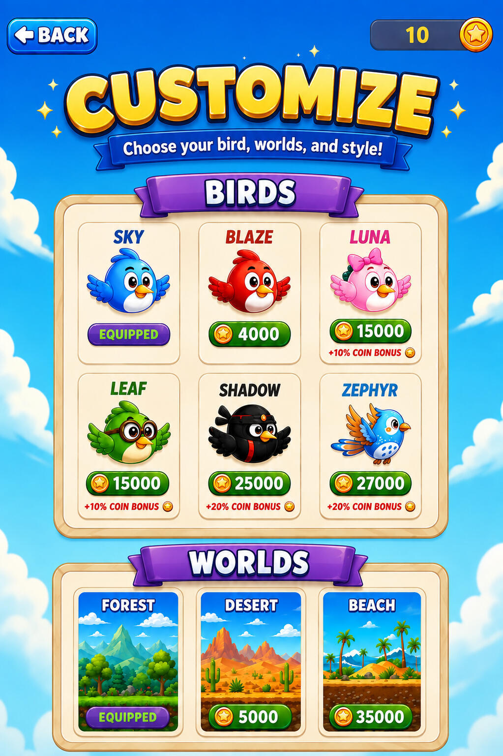 Customize Your Bird